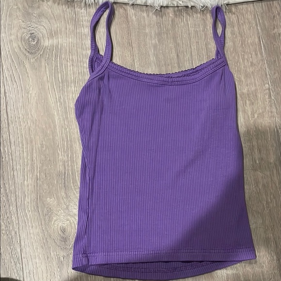 Purple Ribbed Women's Top - Picture 1 of 1